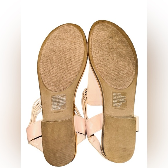 โSOโ Size Extra Large (9.5-10) Pink Blush Strappy Womens Sandals - Picture 8 of 9